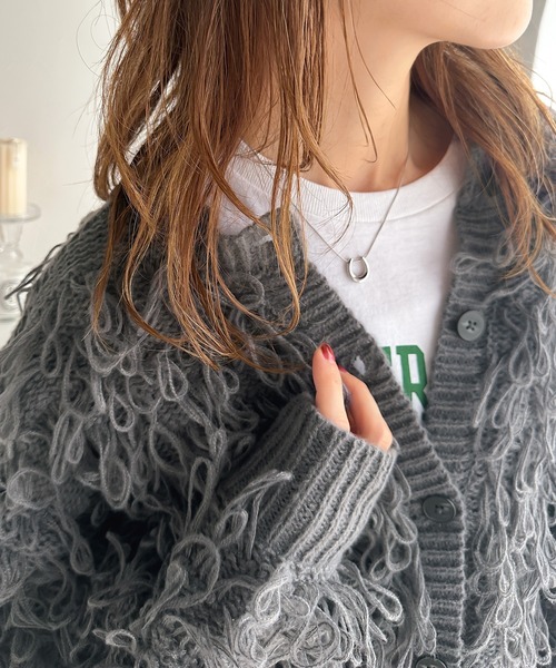 LIDNM ALPACA KNIT SHIRT CARDIGAN