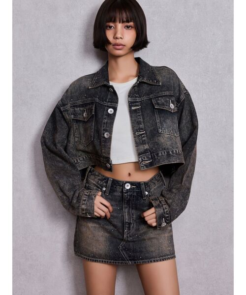 GYDA | bijouデニムスカートライクショートパンツ - Buyee, an Online