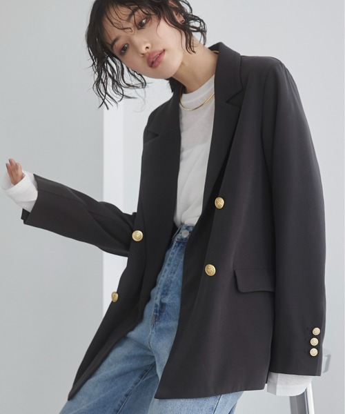 新品　ANGIE 金ボタン ダブルブレザージャケット ANGIE | 金ボタン ダブルブレザージャケット - Buyee, an Online