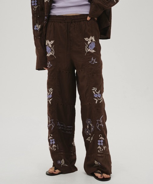 TODAYFUL | Embroidery Patchwork Trousers - Buyee日本代购服务