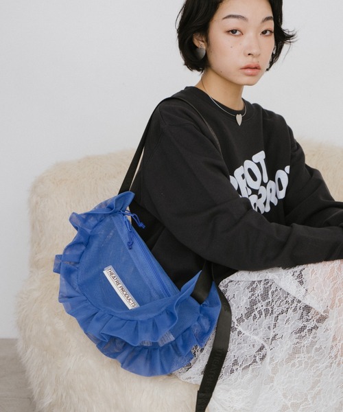THEATRE PRODUCTS | メッシュフリルラウンドショルダーバッグL - Buyee