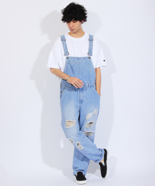 8(EIGHT) | ダメージデニムオーバーオール - Buyee, an Online Proxy