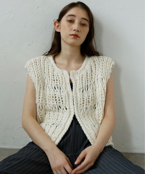 【MINERTE】hand knit vest / ハンドニットベスト MINERTE | 【MINERTE】hand knit vest / ハンドニットベスト