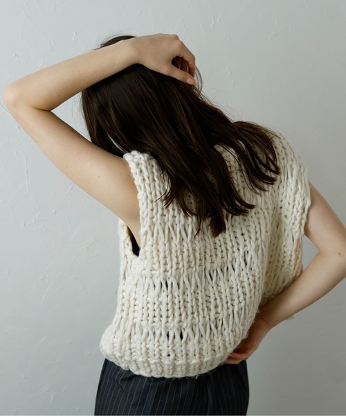 MINERTE | 【MINERTE】hand knit vest / ハンドニットベスト