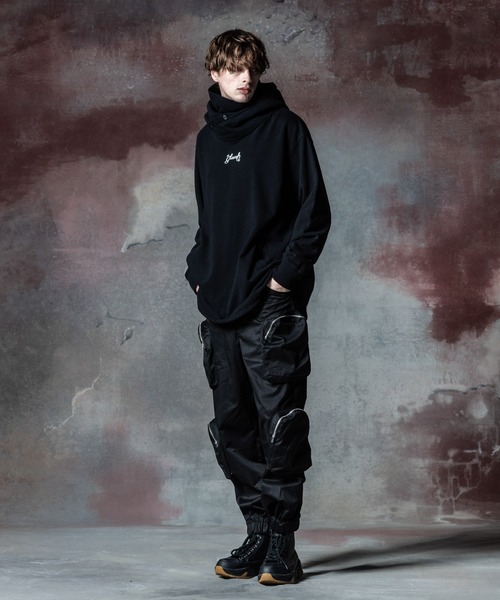 glamb ☆ 美品 Neck Layered Knit Hoodie glamb ☆ 美品 Neck Layered Knit Hoodie