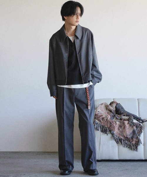 WYM LIDNM | TECH WOOL GABARDINE ZIP BLOUSON【SET-UP】 - Buyee, an