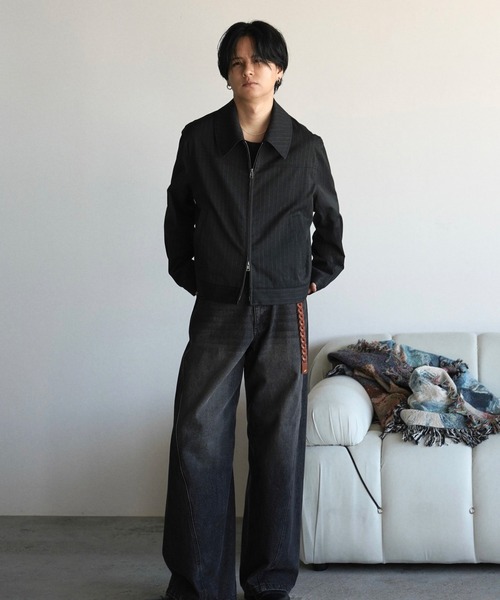 【WYM】TECH WOOL GABARDINE ZIP BLOUSON WYM LIDNM | TECH WOOL GABARDINE ZIP BLOUSON【SET-UP】 - Buyee, an