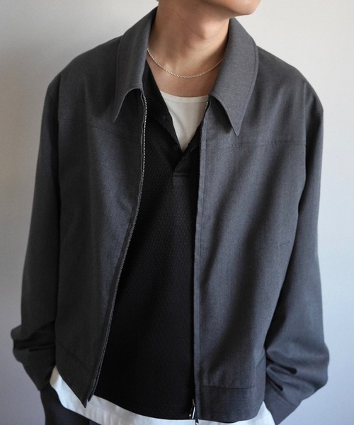 WYM LIDNM | TECH WOOL GABARDINE ZIP BLOUSON【SET-UP】 - Buyee, an