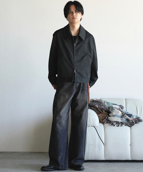 WYM LIDNM | TECH WOOL GABARDINE ZIP BLOUSON【SET-UP】 - Buyee, an