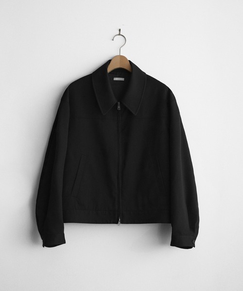 TECH WOOL GABARDINE ZIP BLOUSON / ブラック S WYM LIDNM | TECH WOOL GABARDINE ZIP BLOUSON【SET-UP】 - Buyee, an