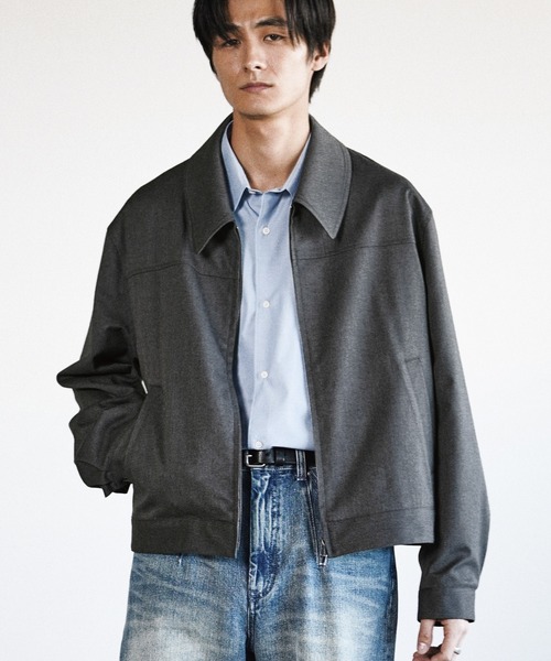 WYM LIDNM | TECH WOOL GABARDINE ZIP BLOUSON【SET-UP】 - Buyee, an
