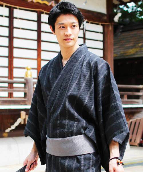 The Casual 浴衣5点セット 帯 下駄 扇子 巾着 男性浴衣 Buyee日本代购服务 于zozotown购物 Bot Online