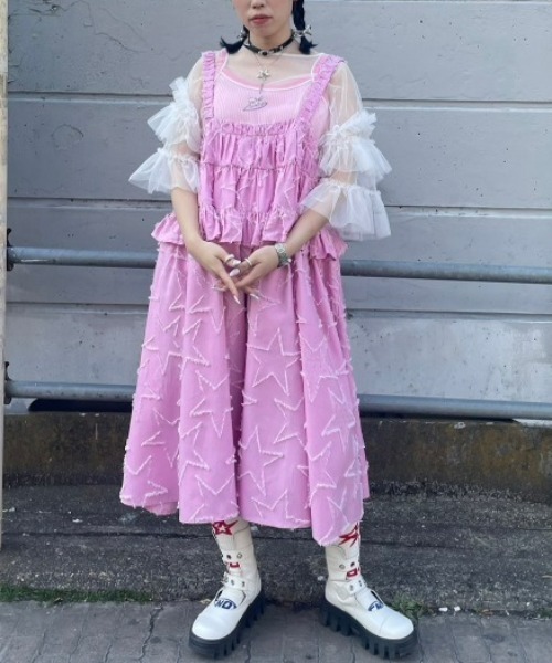 Candy Stripper STAR JACQUARD DRESS