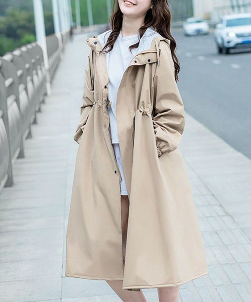 OLUN サイドボタンシャギーコート M ライトベージュ winter collection