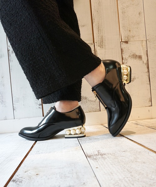 JEFFREY CAMPBELL | センタージッパーパールヒールシューズ - Buyee