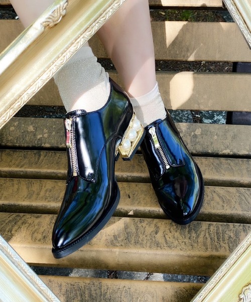 JEFFREY CAMPBELL | センタージッパーパールヒールシューズ - Buyee 