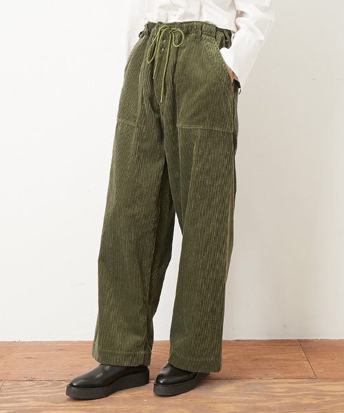 ジェーンスミス　ベイカーパンツ JANE SMITH BELT BAKER PANTS（ベルトベイカーパンツ） KHAKI