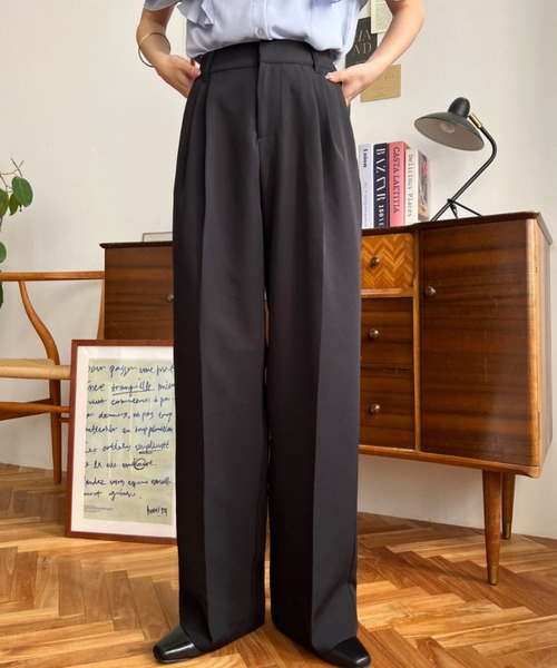 TINA：JOJUN | タック入り ルーズワイドチノパン TINA：JOJUN