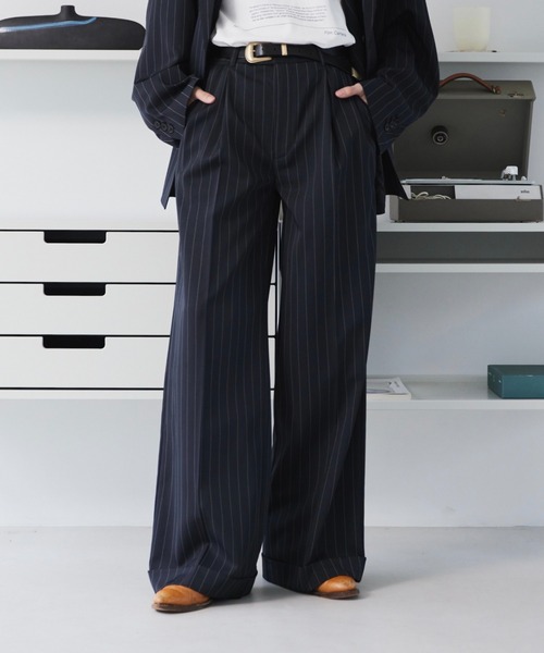 soerte Wide straight slacks 最初期 21AW SOERTE | Wide straight slacks/ワイドストレートスラックス
