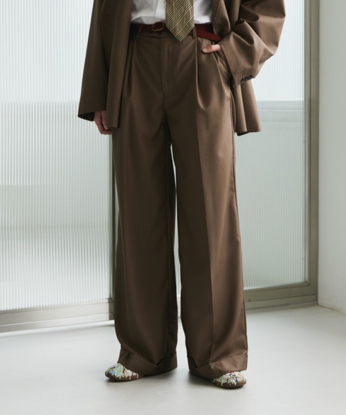 SOERTE | Wide straight slacks/ワイドストレートスラックスパンツ