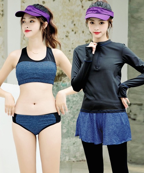 TEDDYSHOP | フィットネス水着レディース体型カバー 長袖ラッシュ