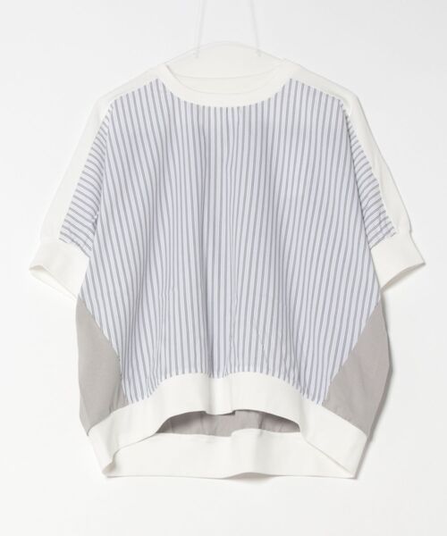 tシャツ LC/LLL ストライプ切替ドルマンT レディース LADY LUCK LUCA tシャツ LC/LLL ストライプ切替ドルマンT