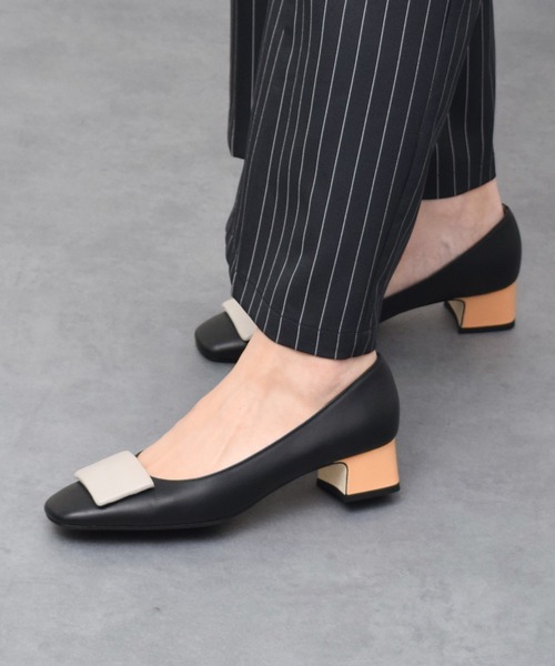 【FABIO RUSCONI】オリジナルオーナメントパンプス ファビオルスコーニ FABIO RUSCONI オーナメントパンプス （ブラック