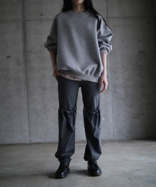GVGV HEAVY SATIN SEMI WIDE PANTS