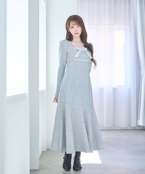 ROSE MUSE | Lace ribbon knit sew one piece - Buyee, an Online