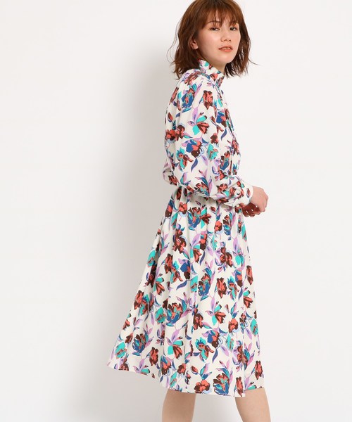 Ag By Aquagirl 花柄シャーリングネックベルト付ワンピース Buyee An Online Proxy Shopping Service Shop At Zozotown Bot Online