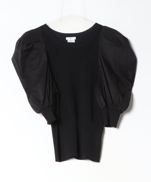 【美品】Sov. チュールバルーンスリーブニット黒 SOV. | バルーンスリーブニットトップス - Buyee, an Online