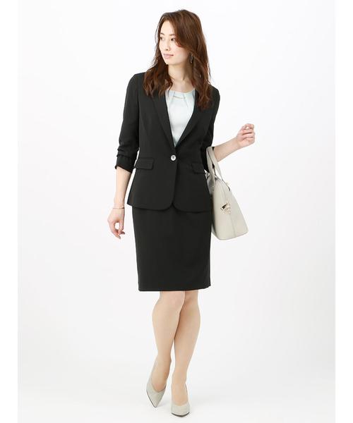 スーツカンパニー　マイクロギャバストレッチ　ウォッシャブル　パンツスーツ　黒 商品検索ウォッシャブル| SUIT SQUARE（スーツスクエア）の公式