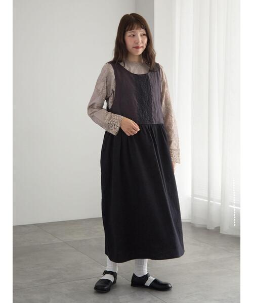 TSUHARU BY SAMANSA MOS2 | 前後着レースノースリ切替ワンピース