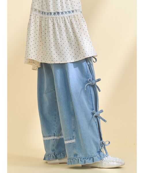 merryjenny バレルレッグリボンデニムパンツ MERRY JENNY | バレルレッグリボンデニムパンツ - Buyee, an Online
