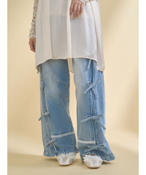 KNUTH MARF | 【Knuth Marf】tuck design denim pants/denimblue