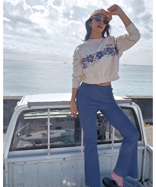 BILLABONG リブフレアパンツ BILLABONG（ビラボン）の「BILLABONG/ビラボン リブフレアパンツ