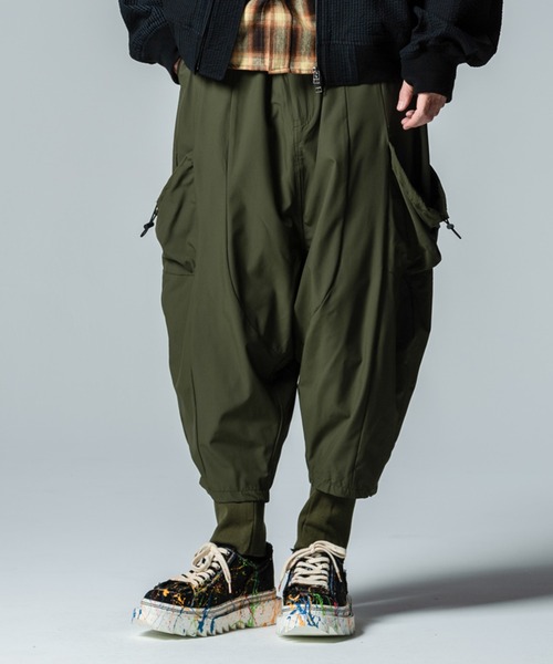 GLAMB | Rib Layered Cargo Pants / リブレイヤードカーゴパンツ