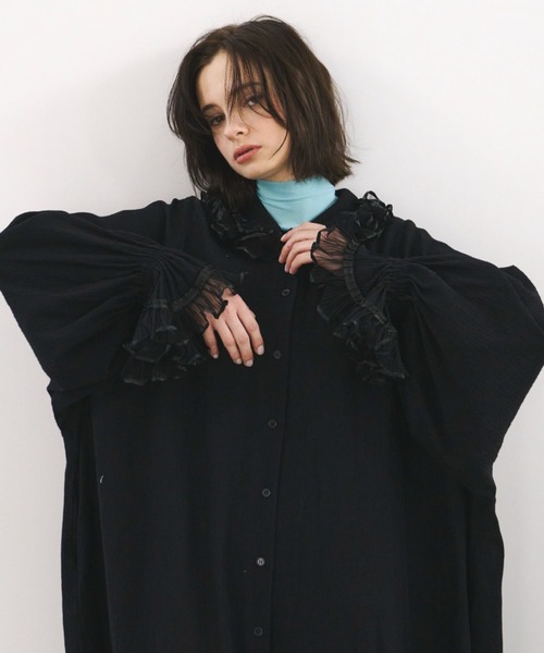 PERNA | ボリュームフリルナイティードレス - Buyee, an Online Proxy