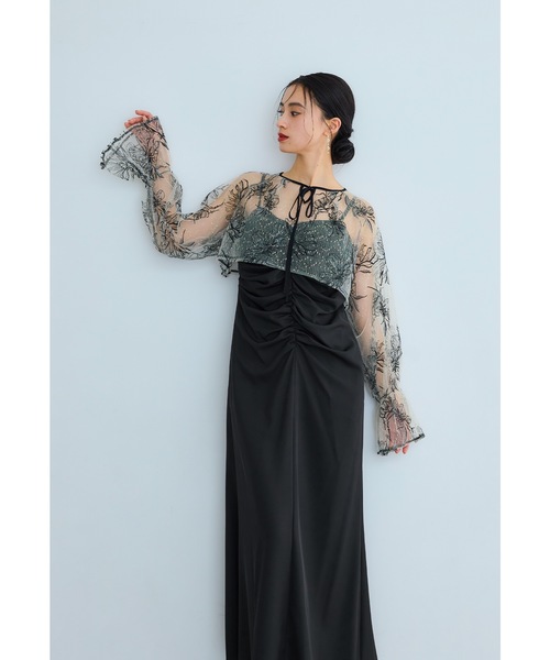 NIANA | Many wayゴールドフラワードレス 2点セット ボレロ キャミ