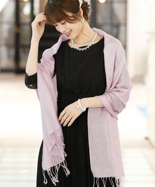 POURVOUS | ドレススタイル カジュアルロング ラメストール