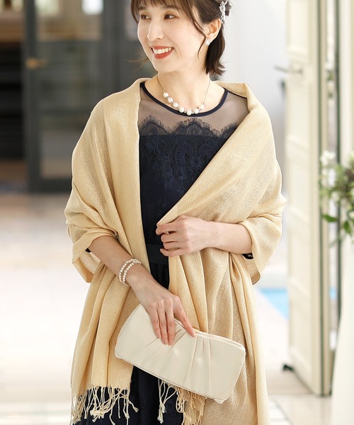 POURVOUS | ドレススタイル カジュアルロング ラメストール