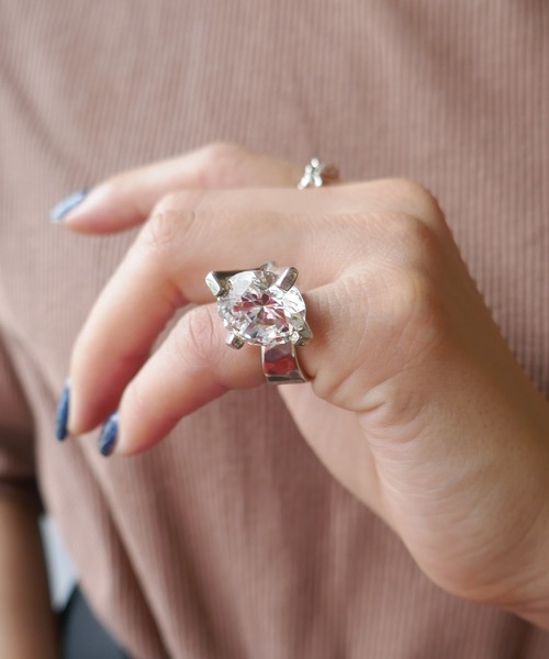 E.M. | ボリュームジルコニアピンキーリング - Buyee, an Online Proxy