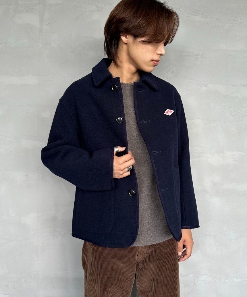 極美品 24AW ダントン Bshop ウールライトパイルカバーオール
