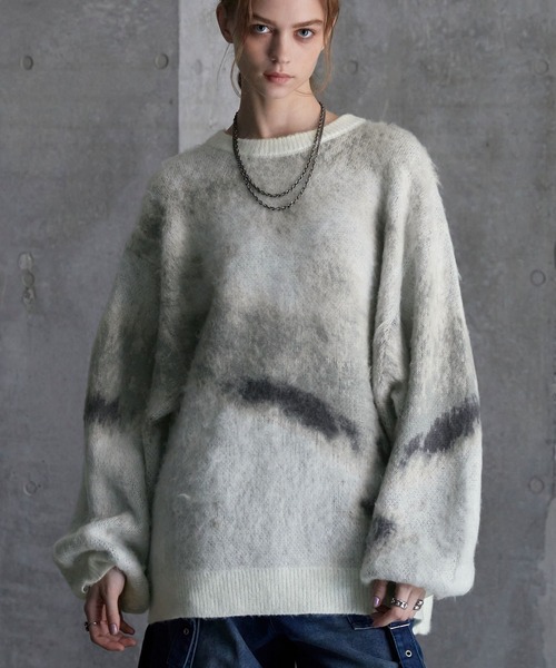SERACE | 【SERACE】Loose silhouette abstract shaggy knit / ルーズ