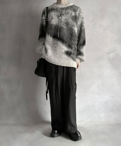 【SERACE】ルーズシルエットアブストラクトシャギーニット Mサイズ SERACE セーター ニット 「SERACE」Loose silhouette abstract shaggy