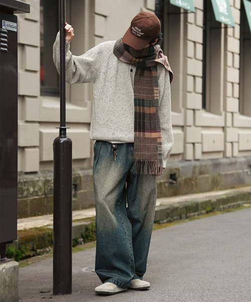 BLEME | ウール混 ラグラン ヘンリーネックニット - Buyee, an Online