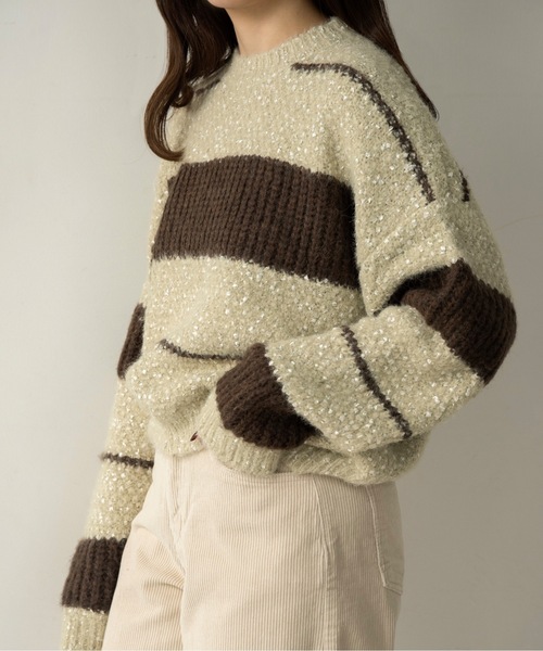 LAWGY | different material fluffy coat / ディファレントマテリアル