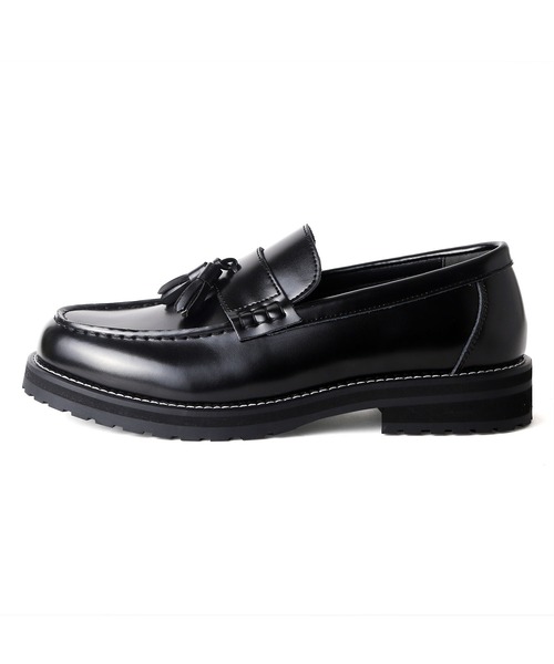 LONDON SHOE MAKE | ＋4.5㎝ 牛革 タンクソール タッセルローファー