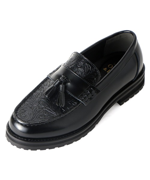 LONDON SHOE MAKE | ＋4.5㎝ 牛革 タンクソール タッセルローファー