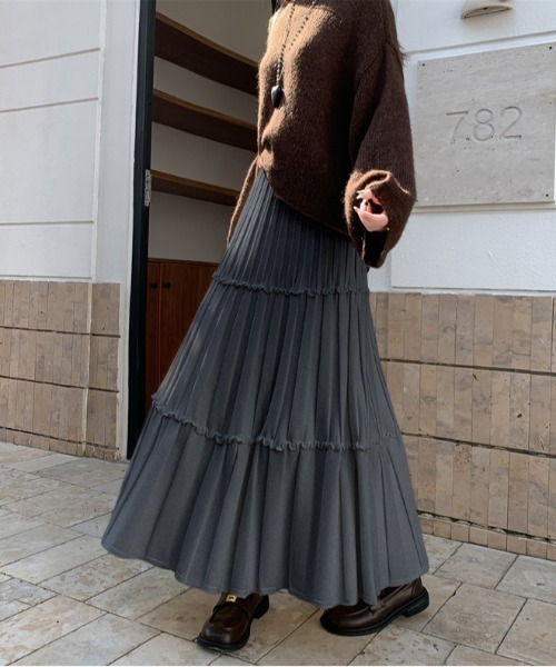 K.T KIYOKO TAKASE | 【セットアップ対応】フラワーモチーフ起毛ウール